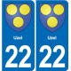 22 Plancoët blason ville autocollant plaque sticker