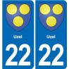 22 Plancoët blason ville autocollant plaque sticker