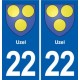 22 Plancoët blason ville autocollant plaque sticker