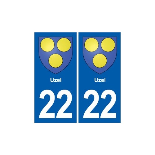 22 Plancoët blason ville autocollant plaque sticker