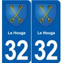32 The Hougablason city sticker, plate sticker