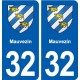 32 Masseube blason ville autocollant plaque stickers