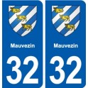 32 Masseube blason ville autocollant plaque stickers