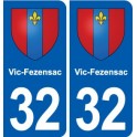 32 Masseube blason ville autocollant plaque stickers