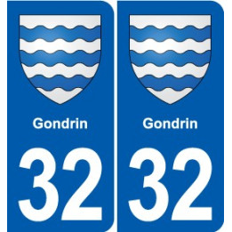 32 Masseube blason ville autocollant plaque stickers