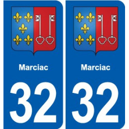 32 Masseube blason ville autocollant plaque stickers