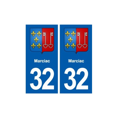 32 Masseube blason ville autocollant plaque stickers