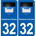 32 Masseube blason ville autocollant plaque stickers