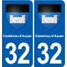 32 Masseube blason ville autocollant plaque stickers