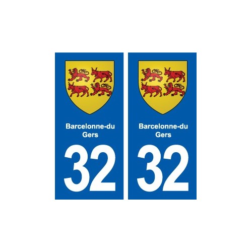 32 Masseube blason ville autocollant plaque stickers
