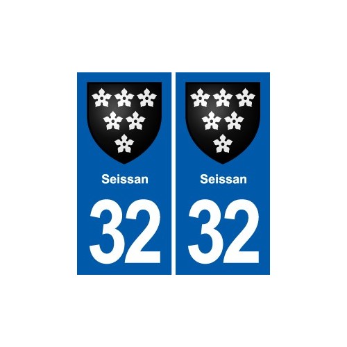 32 Masseube blason ville autocollant plaque stickers