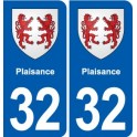 32 Masseube blason ville autocollant plaque stickers