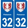 32 Masseube blason ville autocollant plaque stickers
