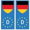 Alemania Deutschland europa bandera de la etiqueta Engomada