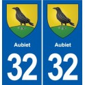 32 Masseube blason ville autocollant plaque stickers