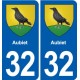 32 Masseube blason ville autocollant plaque stickers