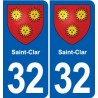 32 Masseube blason ville autocollant plaque stickers