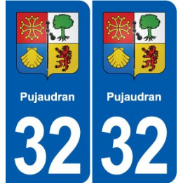 32 Masseube blason ville autocollant plaque stickers