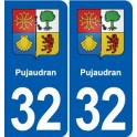 32 Masseube blason ville autocollant plaque stickers