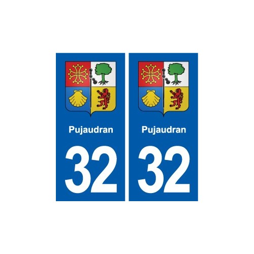 32 Masseube blason ville autocollant plaque stickers