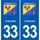 33 Blanquefort blason ville autocollant plaque stickers