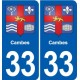 33 Blanquefort blason ville autocollant plaque stickers