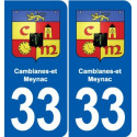 33 Blanquefort blason ville autocollant plaque stickers