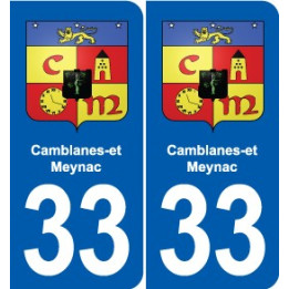 33 Blanquefort blason ville autocollant plaque stickers