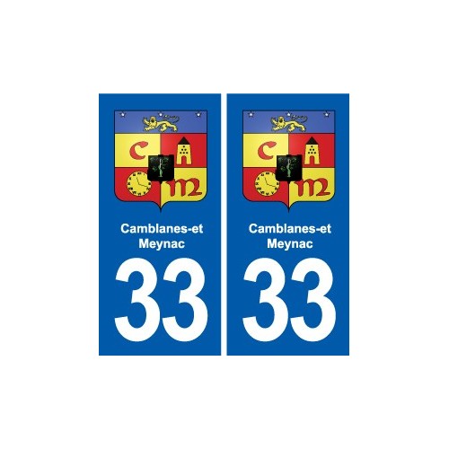 33 Blanquefort blason ville autocollant plaque stickers