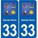 33 Blanquefort blason ville autocollant plaque stickers