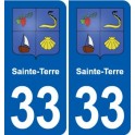 33 Blanquefort blason ville autocollant plaque stickers