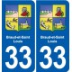 33 Blanquefort blason ville autocollant plaque stickers