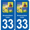 33 Blanquefort blason ville autocollant plaque stickers