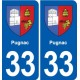 33 Blanquefort blason ville autocollant plaque stickers