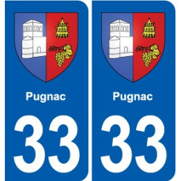33 Blanquefort blason ville autocollant plaque stickers