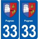 33 Blanquefort blason ville autocollant plaque stickers