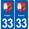 33 Blanquefort blason ville autocollant plaque stickers