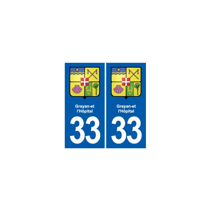 33 Blanquefort blason ville autocollant plaque stickers