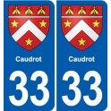 33 Blanquefort blason ville autocollant plaque stickers