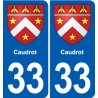 33 Blanquefort blason ville autocollant plaque stickers