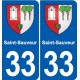 33 Blanquefort blason ville autocollant plaque stickers