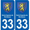 33 Blanquefort blason ville autocollant plaque stickers