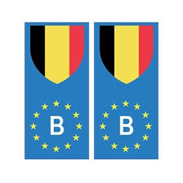 Belgique europe drapeau Autocollant