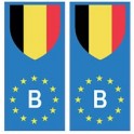 Belgique europe drapeau Autocollant