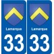33 Blanquefort blason ville autocollant plaque stickers