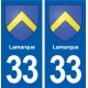 33 Blanquefort blason ville autocollant plaque stickers