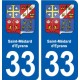 33 Blanquefort blason ville autocollant plaque stickers