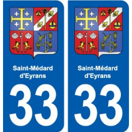 33 Blanquefort blason ville autocollant plaque stickers