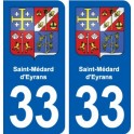 33 Blanquefort blason ville autocollant plaque stickers