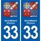 33 Blanquefort blason ville autocollant plaque stickers